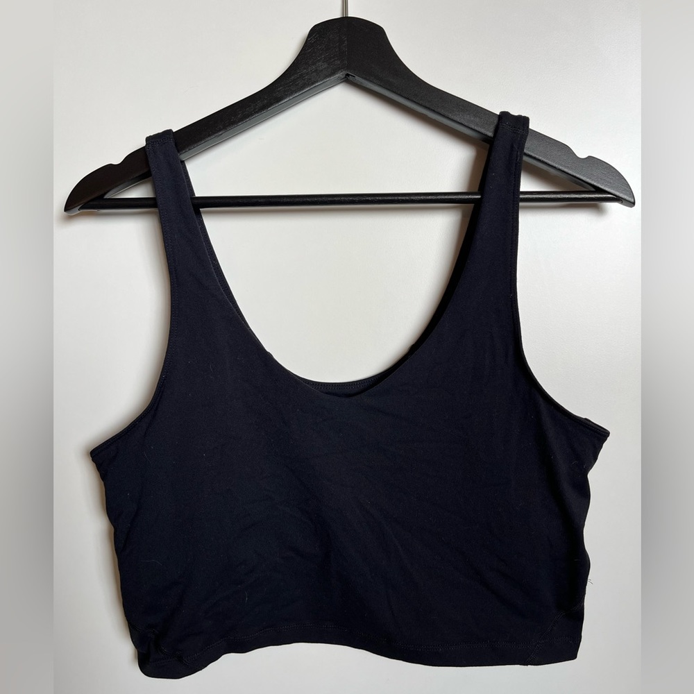 Amazon Cropped Sports Bra Tank, Size: L, Color: Black